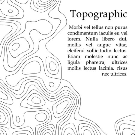 Retro topographic map. Geographic contour map. Abstract outline grid.のイラスト素材