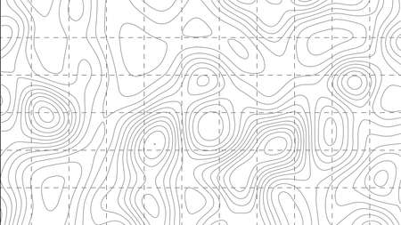 Retro topographic map. Geographic contour map. Abstract outline grid.のイラスト素材