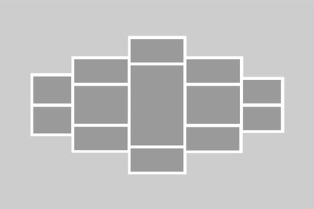 collage for photos or images. Vector template empty frames. creative mockup.のイラスト素材