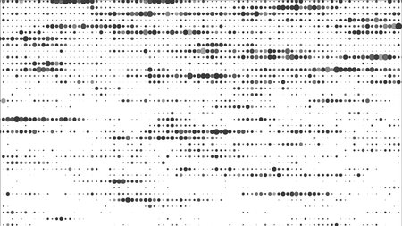 digital vector matrix. Futuristic dots background. Cyber texture with particles different size. technology illustration.のイラスト素材