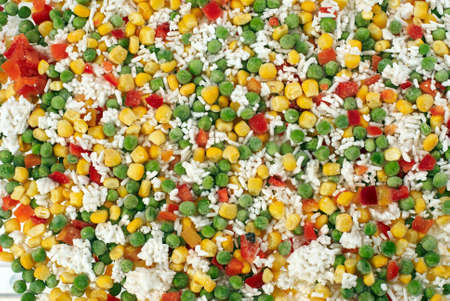 frozen mixed vegetablesの写真素材