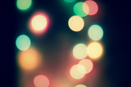 Colorful circles of light abstract backgroundの写真素材