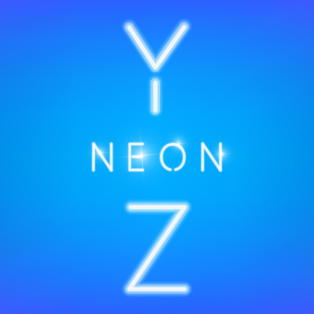 Neon letters collection. Glowing neon font.のイラスト素材