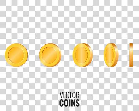 Gold coins vector illustrationのイラスト素材