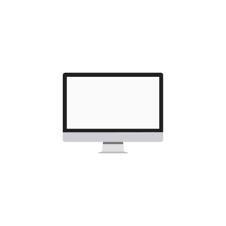 Computer. Modern comp isolated on white.のイラスト素材