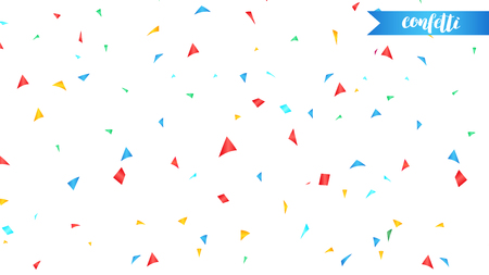 Confetti. Holiday shiny confetti isolated on white background. Colorful confettiのイラスト素材