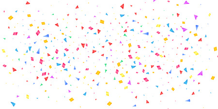 Holiday shiny confetti isolated on white background. Colorful confettiのイラスト素材