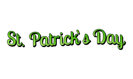 Saint Patrick`s Day typography. Gold glitter St. Patrick`s Day emblem.のイラスト素材