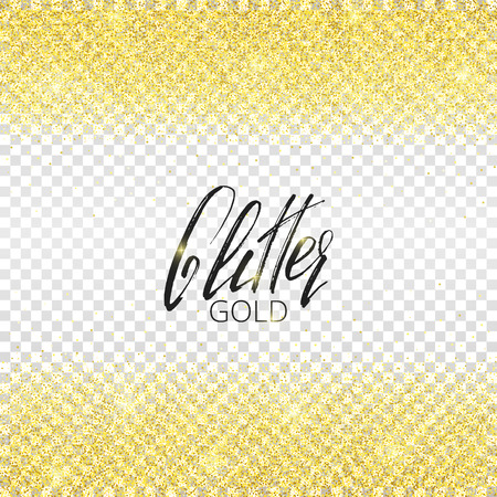 Glitter gold background. Shiny golden particles. Glitter gold vector.のイラスト素材