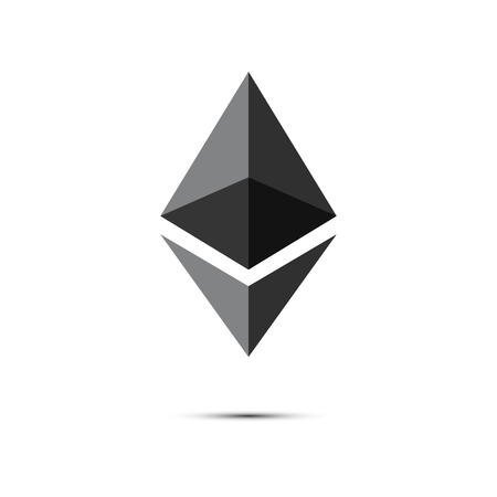Ethereum. Cryptocurrency Ethereum logo. Cryptography modern moneyのイラスト素材