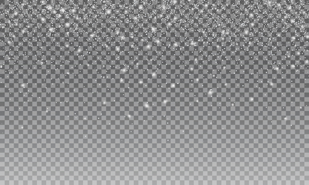Snow. Vector transparent snow background. Christmas and New Year decoration.の写真素材