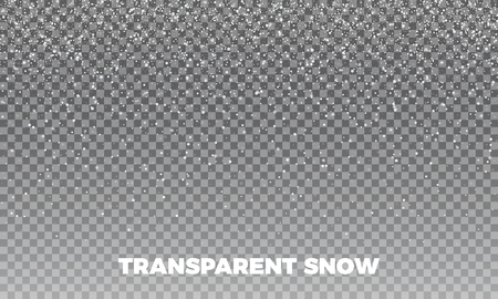 Snow. Vector transparent snow background. Christmas and New Year decorationの写真素材