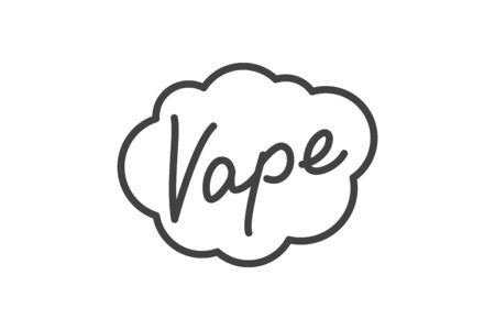 Vape logo. Vape lettering badge emblem design.のイラスト素材
