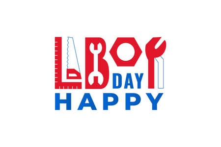 Labor Day. Vector typography illustration for USA Labor Day celebration.のイラスト素材