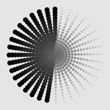 Backdrop with circles, rounds, dots, design element for web banners, posters, cards, wallpapers. Halftone sphere of points. Vector illustrationのイラスト素材