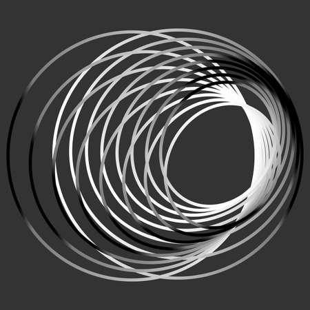 Vector monochrome spiral. Vector abstract illustration.のイラスト素材