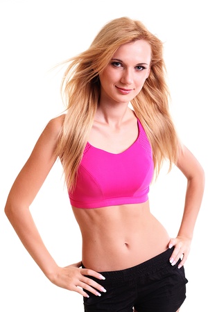 Beautiful athletic girl with a perfect figureの写真素材