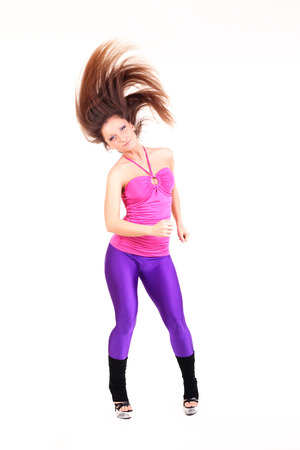 Woman dancer cheerful, happy and smilingの写真素材