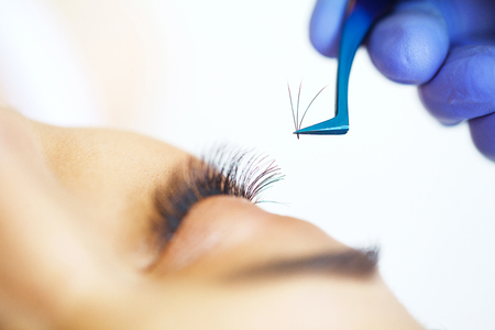 Woman Eye with Long Eyelashes. Eyelash Extensionの写真素材