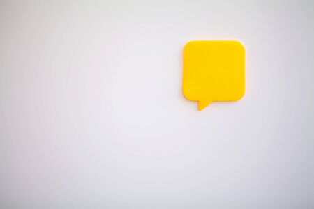 Stickers on white wall. Empty Space for textの写真素材