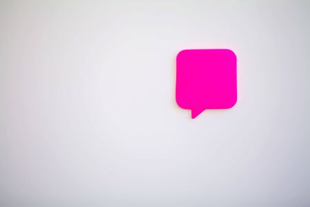 Stickers on white wall. Empty Space for textの写真素材