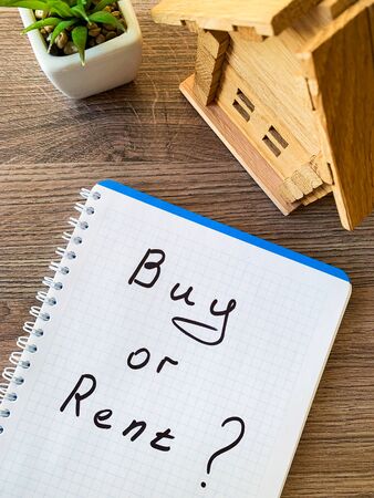 Buy or rent house. Real estate conceptの写真素材