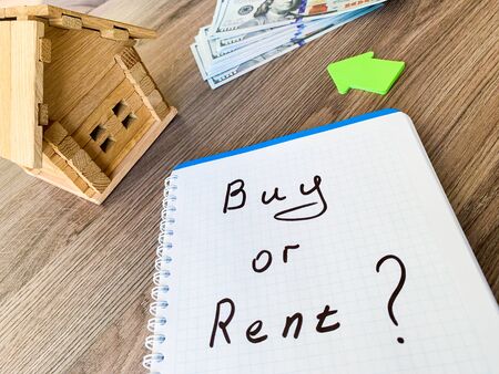 Buy or rent house. Real estate conceptの写真素材