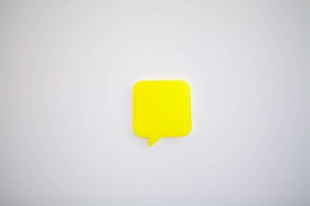 Colorful stickers on white wall. Empty Space for textの写真素材