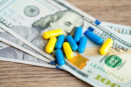 Medical potency pills for sexual health in capsules.の写真素材