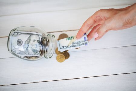 Donations and Charity. Donation Concept. A Donation Box on the White Backgroundの写真素材