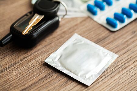 Medical potency pills for sexual health in capsules.