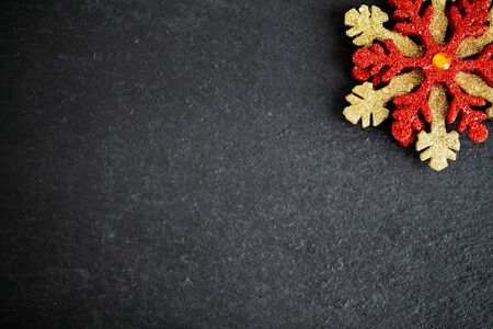 New year background with Christmas decorations and place for textの写真素材