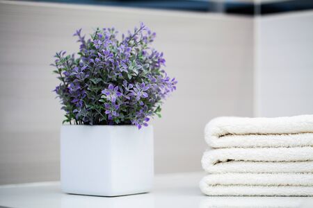 Shower supplies. Composition cosmetic products of spa treatment.