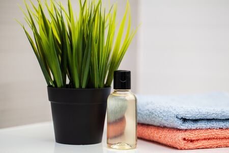Shower supplies. Composition cosmetic products of spa treatment