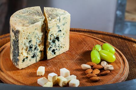 Gorgonzola piccante Italian blue cheese, made from unskimmed cow's milk.
