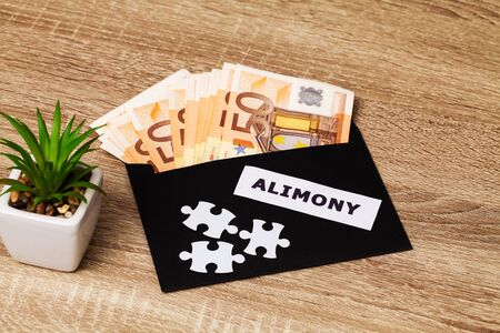 Concept of alimony, money for childcare costsの写真素材