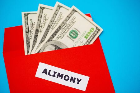 Concept of paying for the elements, money in a paper envelo