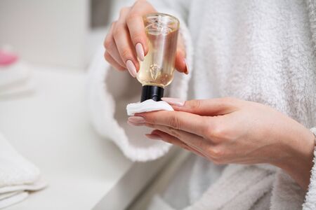 Moisturizing cream for a woman face skin care.