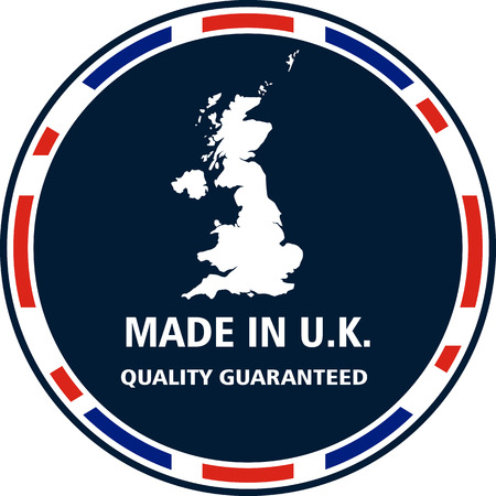 Made in U.K. quality stamp. Vector illustrationのイラスト素材