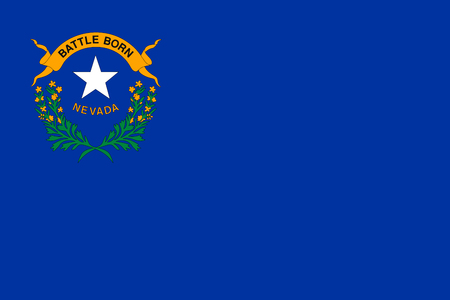 Vector flag of Nevada state.  United States of America.のイラスト素材