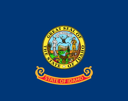 State of Idaho vector flag. Vector illustration. United States of America.のイラスト素材
