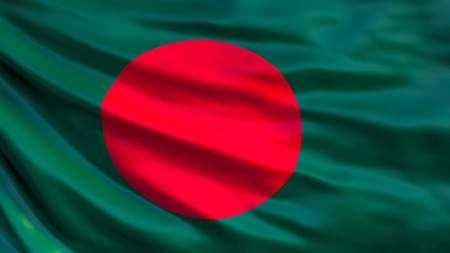 Bangladesh flag. Waving flag of Bangladesh 3d illustration. Dhakaの写真素材