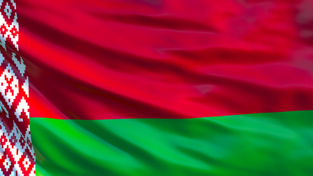 Belarus flag. Waving flag of Belarus 3d illustration. Minskの写真素材