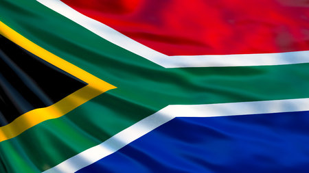 South Africa flag. Waving flag of South Africa 3d illustration. Pretoriaの写真素材