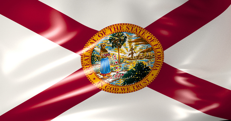 Florida flag. United States of America. 3d illustration. 4K qualityの写真素材
