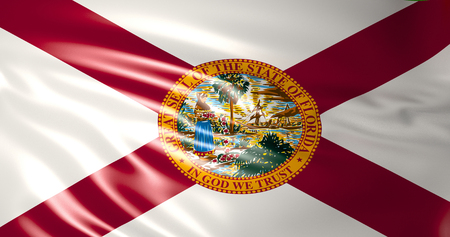 Florida flag. United States of America. 3d illustration. 4K qualityの写真素材