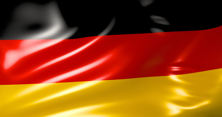 Germany flag in the wind. 3d illustration. Berlin, Hamburg, Dortmund, Munich, Cologne, Frankfurtの写真素材