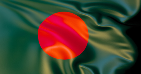 Bangladesh flag in the wind. 3d illustration. Dhakaの写真素材