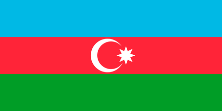 Azerbaijan vector flag. Bakuのイラスト素材