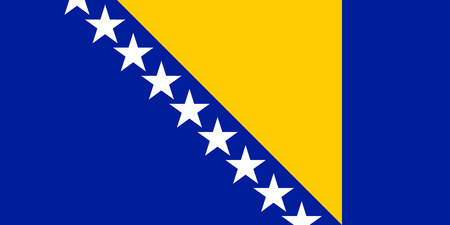Bosnia and Herzegovina vector flag. Sarajevoのイラスト素材